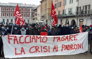 Zwei italienische Basisgewerkschaften mobilisierten am 29.1.21 zum Streiktag für Reichen-Besteuerung in der Coronakrise