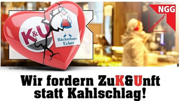 NGG: Edeka Südwest will das Tochterunternehmen K&U Bäckerei zerschlagen