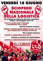 italienweiter Logistikstreik am 18. Juni 2021