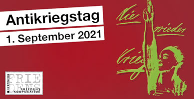 Antikriegstag 2021 am 1. September