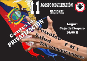 Streiks und Proteste am 11.8.21 gegen die Regierung in Ecuador v.a. gegen Aufhebung der Preisbindungen für wichtige Produkte