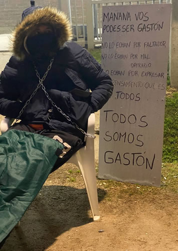 Uruguay: Solidarität mit den Streikenden vom Fleischverpackungswerk Frigorífico Canelones nach Entlassung eines Kollegen wegen Kritik an Arbeitsbedingungen