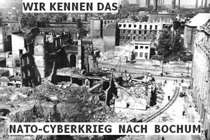 Nato-Cyberkriech nach BOchum - Grafik von Ralf Feldmann