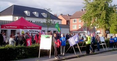 „Manuscriptum“- Verlag in Lüdinghausen mit rechtspopulistischen Autoren: Mahnwache gegen Rechts