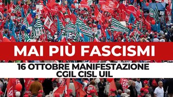 (Neo-)Faschistischer Angriff auf die Gewerkschaft CGIL - Demo am 16.10. in Rom 