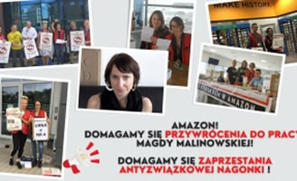 Amazon Polen feuert OZZIP-Gewerkschafterin, die den Umgang mit dem tödlichen Arbeitsunfall vom 6.9. anprangerte