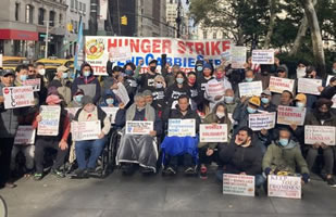 Hungerstreik der New Yorker Taxifahrer*innen im Oktober/November 2021