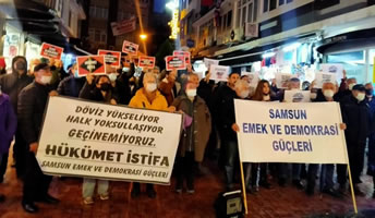 »AKP, tritt zurück«. Türkei: Proteste gegen Erdogan nach Lira-Absturz (Foto: sendika.org)