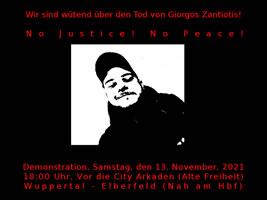 Initiative "Gerechtigkeit für Giórgos" in Wuppertal