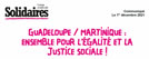 Verlautbarung von Solidaires vom 1.12.2021: Guadeloupe Martinique, ensemble pour l’égalité et la justice sociale! / Guadeloupe Martinique, gemeinsam für Gleichheit und soziale Gerechtigkeit!