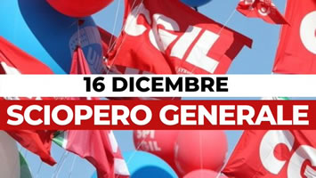 Gewerkschaftsverbände Cgil und Uil rufen für den 16. Dezember 2021 zum einem 8-stündigen Generalstreik und Demonstration in Rom gegen den Haushaltsplan auf