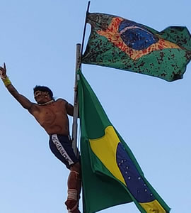 Proteste gegen Bolsonaro am 9. April 2022 in Brasilia (Foto: Edel Moraes - wir danken!)