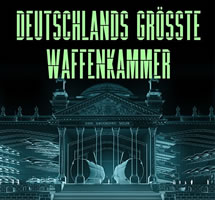 "Deutschlands größte Waffenkammer": Protest- und Kunstaktion am 27.2.22 in Berlin