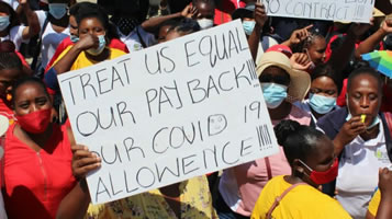 Südafrika: Proteste bis zum Generalstreik im Gesundheitswesen für Covid-19-Zulagen, bessere Arbeitsbedingungen und Festanstellungen statt Entlassung der Corona-Aushilfen