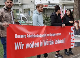 «Wir wollen in Würde leben!» Gastgewerbe-Angestellte in der Schweiz lancieren Manifest (unia)