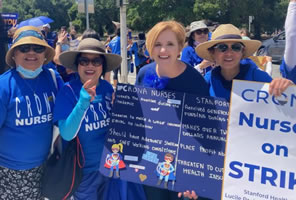 Pflegekräfte in Stanford, Kalifornien, streiken für höhere Bezahlung und für ihre (psychische) Gesundheit