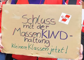 GEW Berlin streikt für kleinere Klassen am 29. Juni 2022 - Foto: Lucy Redler