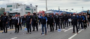 Striking truck drivers in South Korea, June 7, 2022 (Photo: Korean Confederation of Trade Unions)