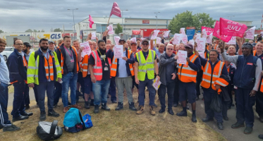 Personalversammlung bei der Post von CWU Mitgliedern in Großbritannien