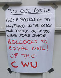Großbritannien: Solidaritätsbrief an Briefträger von Anwohner:innen