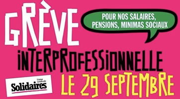 Frankreich: Berufsübergreifender Streiktag am 29.9.2022