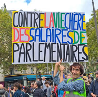 Foto von Bernard Schmid: Demo am 16. Oktober 2022 in Paris gegen das teure Leben und das Nichtstun in der Klimakrise