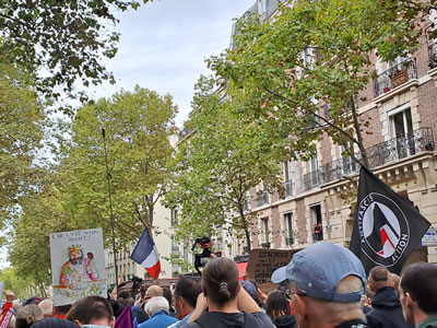 Foto von Bernard Schmid: Demo am 16. Oktober 2022 in Paris gegen das teure Leben und das Nichtstun in der Klimakrise