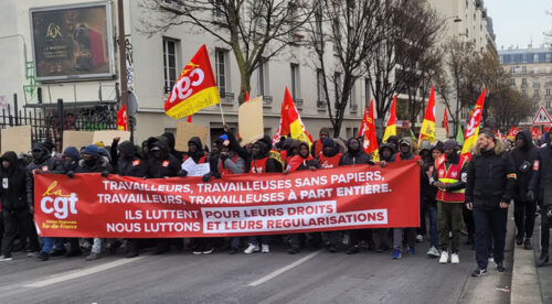 Proteste gegen neues „Ausländergesetz“ in Frankreich im Dezember 2022 (Foto Bernard Schmid)