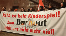 Schweiz: Über 500 Unterschriften von Kita-Mitarbeitenden allein in Basel: „Kita ist kein Kinderspiel - bis zum Burnout fehlt nicht mehr viel!"