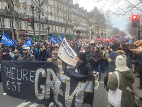 Demo in Paris am 19.1.2023 gegen die Rentenreform - Foto von Bernard Schmid