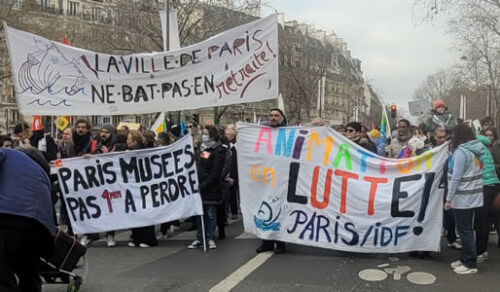 Frankreich: Demo gegen Rentenreform in Paris am 11.2.2023 - Foto von Bernard Schmid