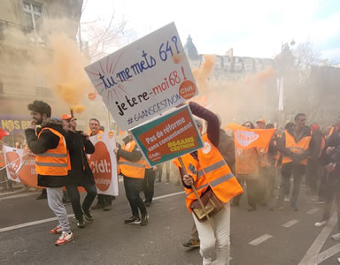 Frankreich: Demo gegen Rentenreform am 11.2.2023 - Foto von Bernard Schmid