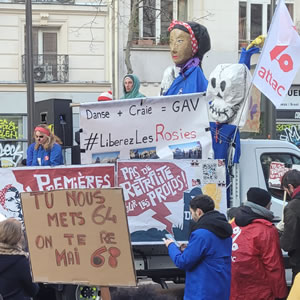Paris am 07. Februar 2023 gegen die »Rentenreform«. Foto von Bernard Schmid