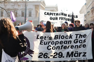 26. - 29. März 2023: Europäische Gaskonferenz und fossile Lobbypolitik in Wien blockieren