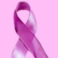 Brustkreps-Symbol: Eine pinke Schleife auf rosa Hintergrund