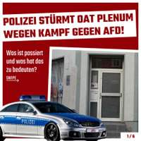 Polizei stürmt offenes Antifa-Treffen von OAT in Augsburg wegen Kampf gegen AfD!