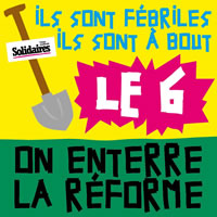 FRankreich: Aufruf von Solidaires zum Aktionstag gegen die Rentenreform am 6. April 2023