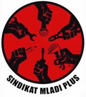 Logo der Gewerkschaft der ZustellerInnen "Sindikat Mladi plus" in Slowenien
