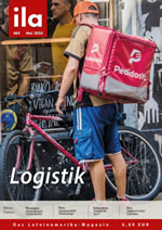 Die Mai-Ausgabe (Nr. 456) der Zeitschrift ila - das Lateinamerika-Magazin - zum Thema "Logistik"