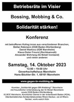 [14.10.23 in Mannheim] 10. Konferenz „Betriebsräte im Visier”: „Solidarität stärken!“