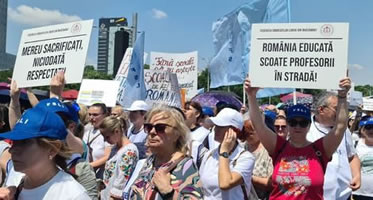Seit 22. Mai 2023 streiken in Rumänien die Lehrkräfte unbefristet v.a. für mehr Lohn