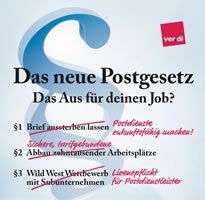 ver.di protestiert gegen das neue Postgesetz