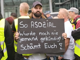 Protest gegen Schließung von DuMont Druck Köln am 12.10.23 in Köln, Foto von Johannes Aevermann - wir danken!