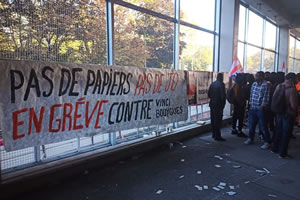 grève sans-papiers Île-de-France (photo: CNT-SO)