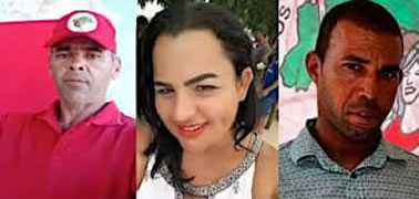 Brasilien: Die MST-Mitglieder Aldecy Barros, Ana Paula Silva und Josimar Pereira (v.l.n.r.) wurden im November 2023 getötet (Quelle: mst)
