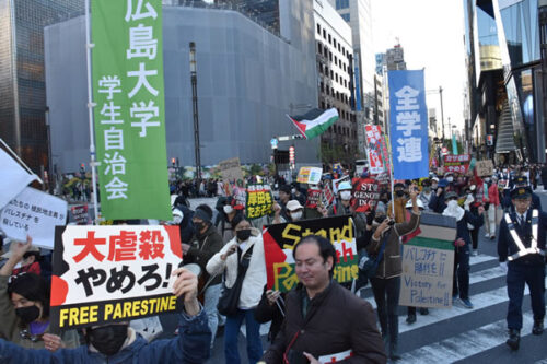Demonstration der Studierenden am 19. November 2023 in Tokio (Foto: Nobuo (Tigerman) Manabe)