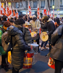 Demo in Paris am Sonntag, den 14. Januar 2024 gegen das neue Ausländergesetz in Frankreich (Foto: Bernard Schmid)