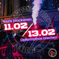 Dresden 2024: 11.02. Nazis blockieren! 13.02. Nazis blockieren! Gedenken abschaffen!