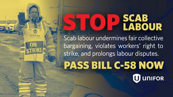 Kanada: Anti-Scab-Gesetzgebung jetzt verabschieden! (Unifor.Kampagne)