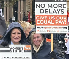 "Man hat uns zu lange für selbstverständlich gehalten": Streiks von Frauen in der Stadtverwaltung für gleichen Lohn in ganz Schottland